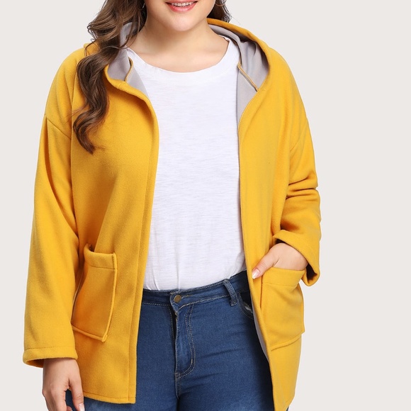 Final sale Contrast Lining Hooded Coat jacket - Picture 1 of 2